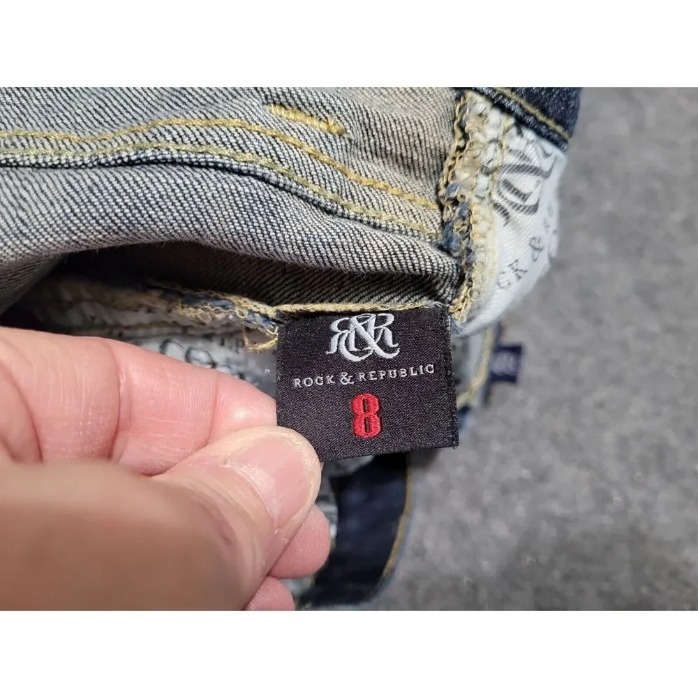 Rock & Republic Berlin Jeans‎ Womens 8 M Blue Denim Stretch Denim
